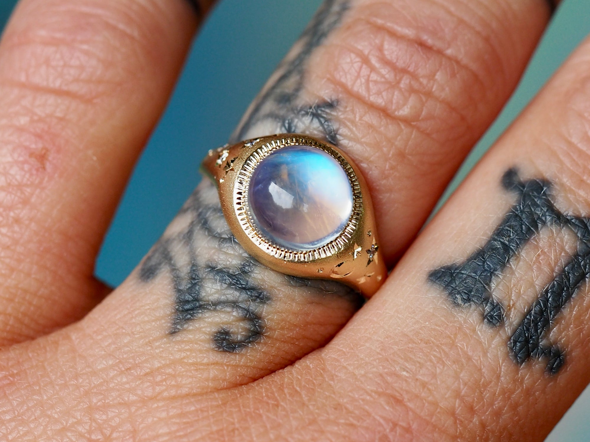 9mm Moonstone Galileo Ring