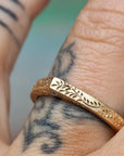 Rosecut Diamond | Engraved Slice Ring