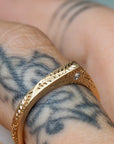 Rosecut Diamond | Engraved Slice Ring