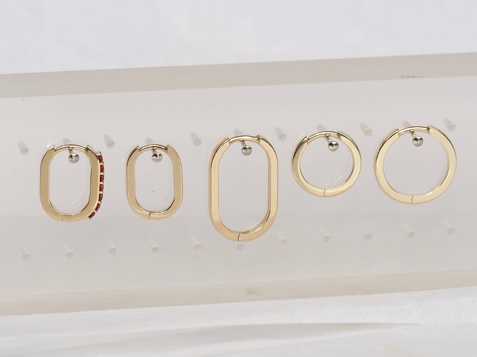 Oval Clicker Hoop Huggie