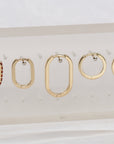 Oval Clicker Hoop Huggie