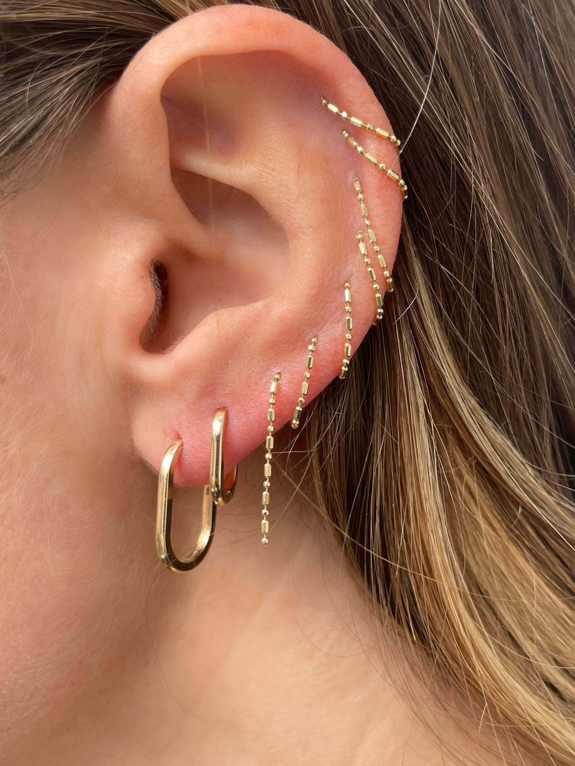 Oval Clicker Hoop Huggie