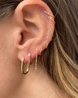 Oval Clicker Hoop Huggie