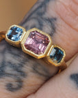 GR424 | Trio Sapphire Asscher Celestial Band
