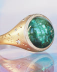 GR401 | 12mm Geen Tourmaline Galileo Ring