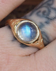 GR412 | 9mm Moonstone Galileo Ring