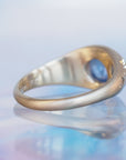 GR408 | Icey Blue Sapphire Cabochon Galileo Ring