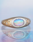 GR416 | 6x8mm Australian Opal Galileo Ring