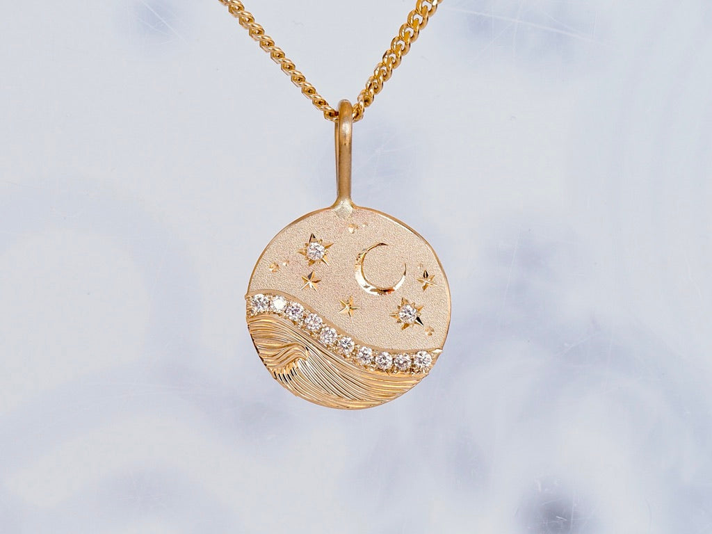 Small Celestial Wave Pendant