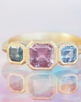 GR424 | Trio Sapphire Asscher Celestial Band