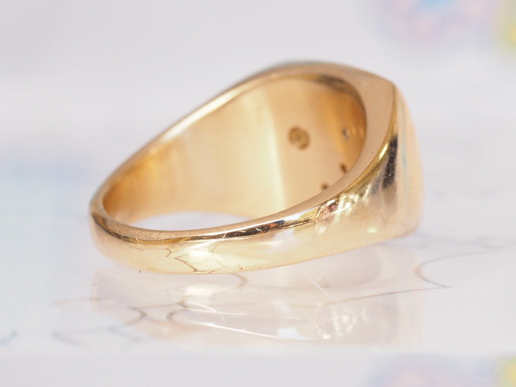 HD 107 | Rosecut Diamond Pave Heart Signet