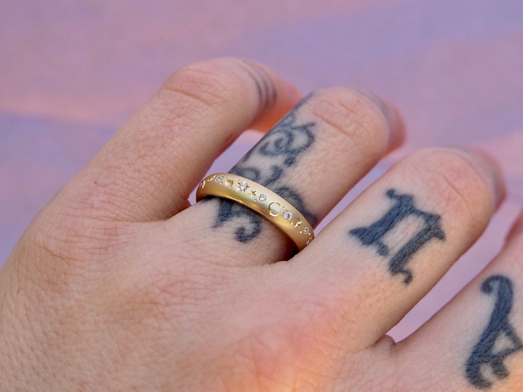 4mm Half Round Celestial Band