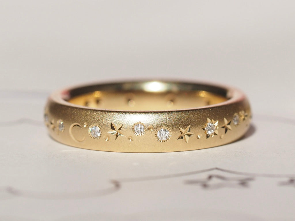 4mm Half Round Celestial Band
