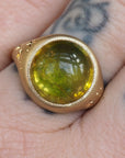 GR405 | 11mm Lime Green Tourmaline Galileo Ring