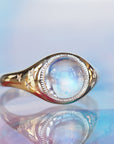GR412 | 9mm Moonstone Galileo Ring