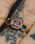 GR424 | Trio Sapphire Asscher Celestial Band