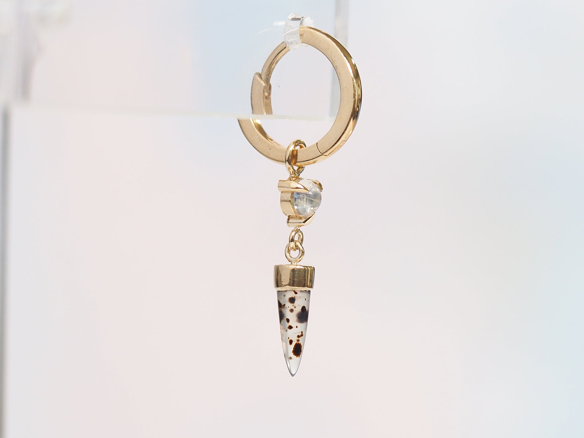 Unicorn Horn Dangle | Moonstone | Montana Agate 2