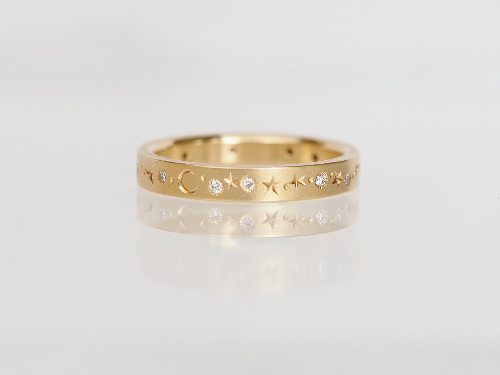 3mm Flat Celestial Band | 14k Yellow | Size 7