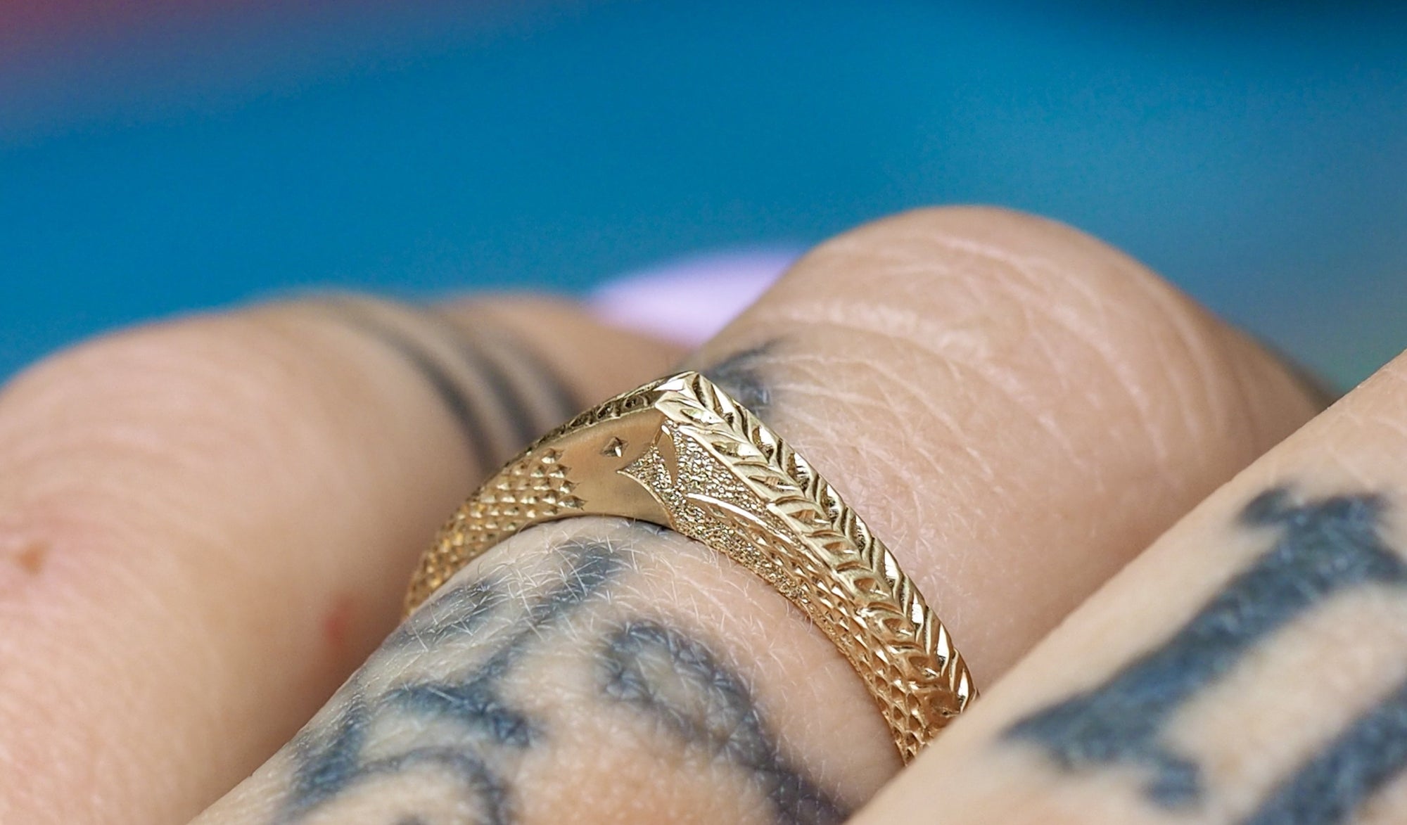 Snake | Engraved Slice Ring